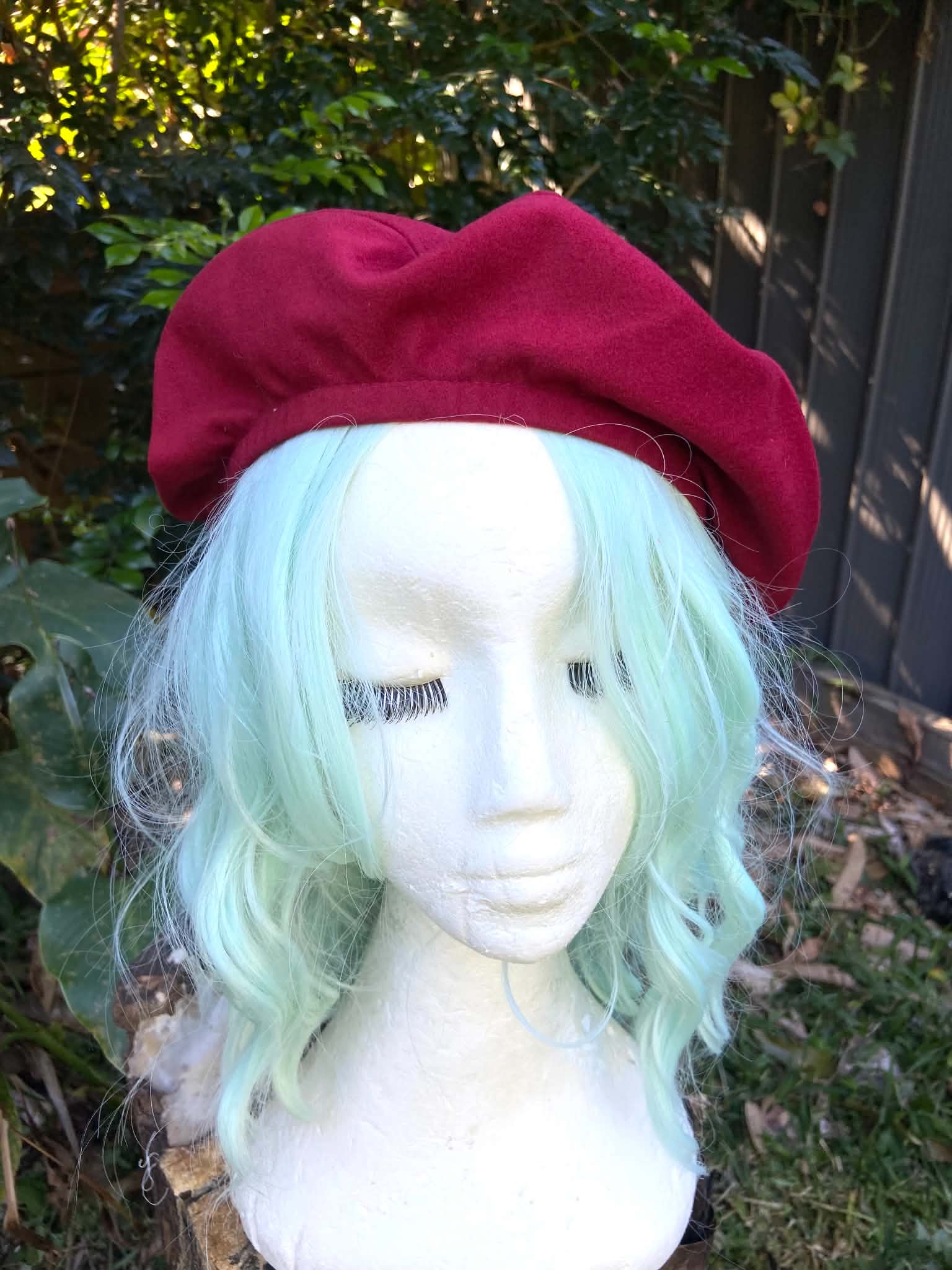 !!SALE!! Beret- Dark Red with Tassel