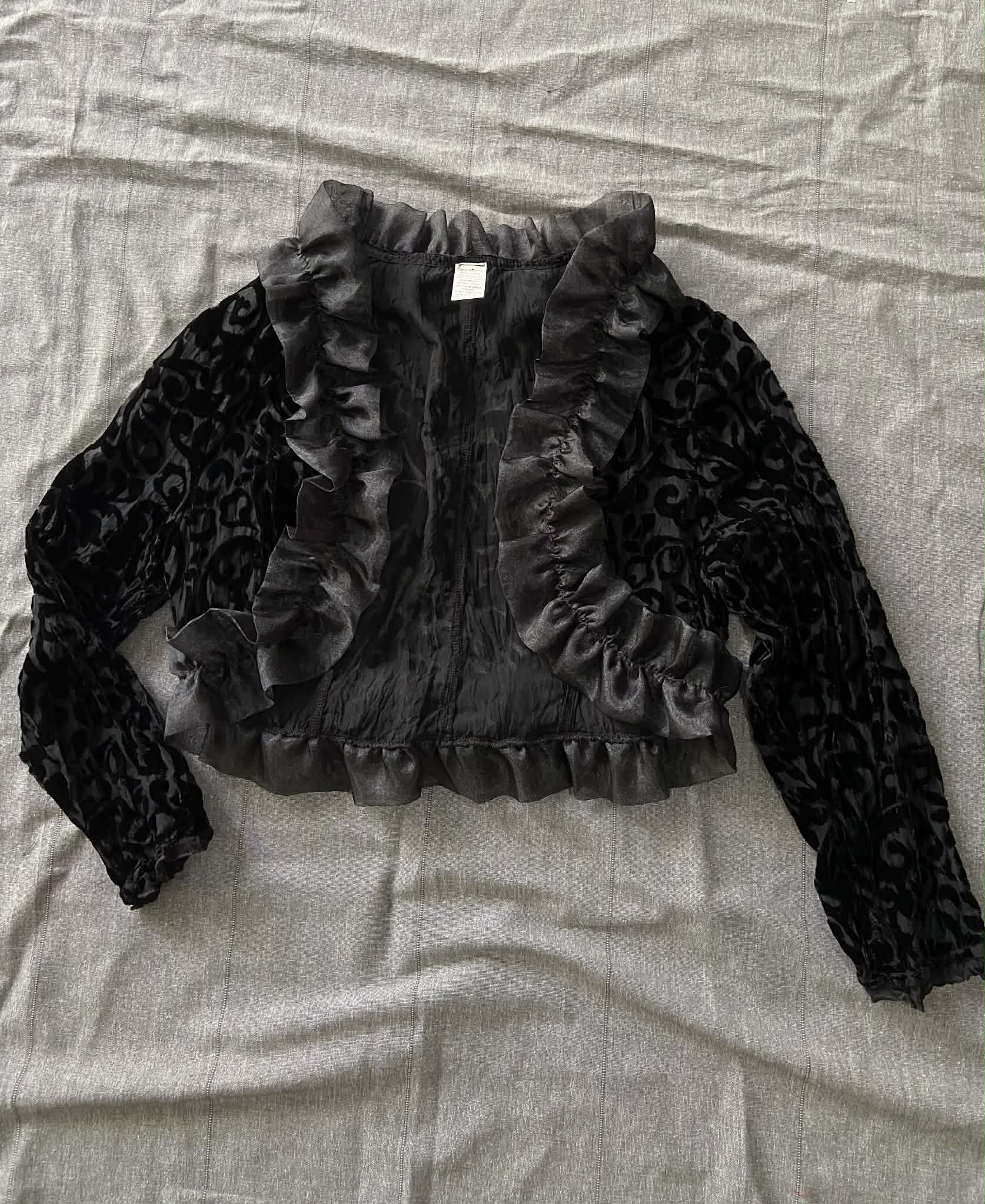 Revamped - Devore Velvet Bolero Jacket (size 10)