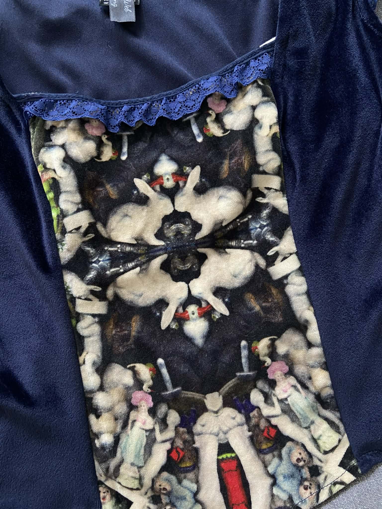 Lilith top - Midnight Blue with Oddity Print (12)