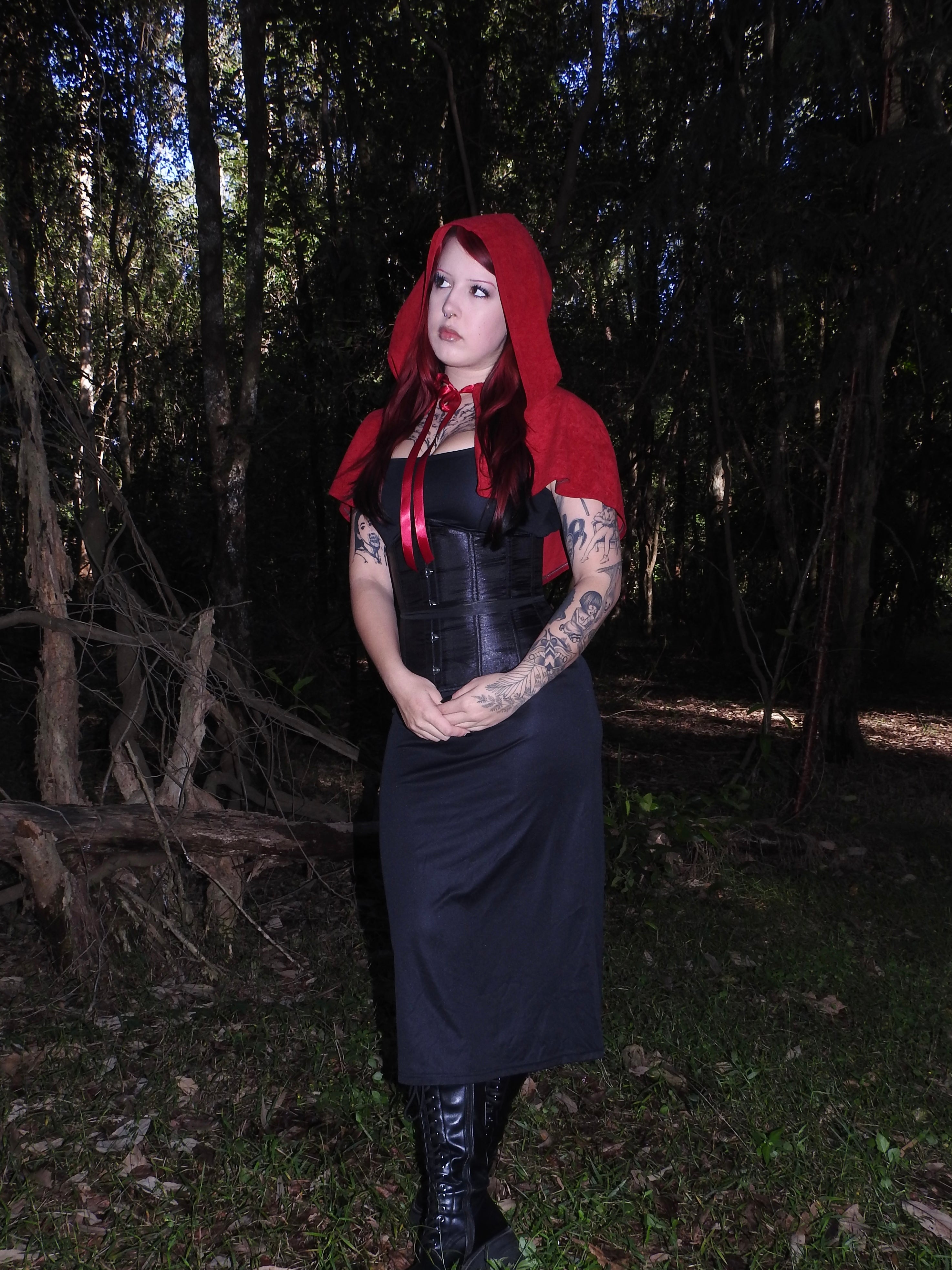 Red Capelet with Hood