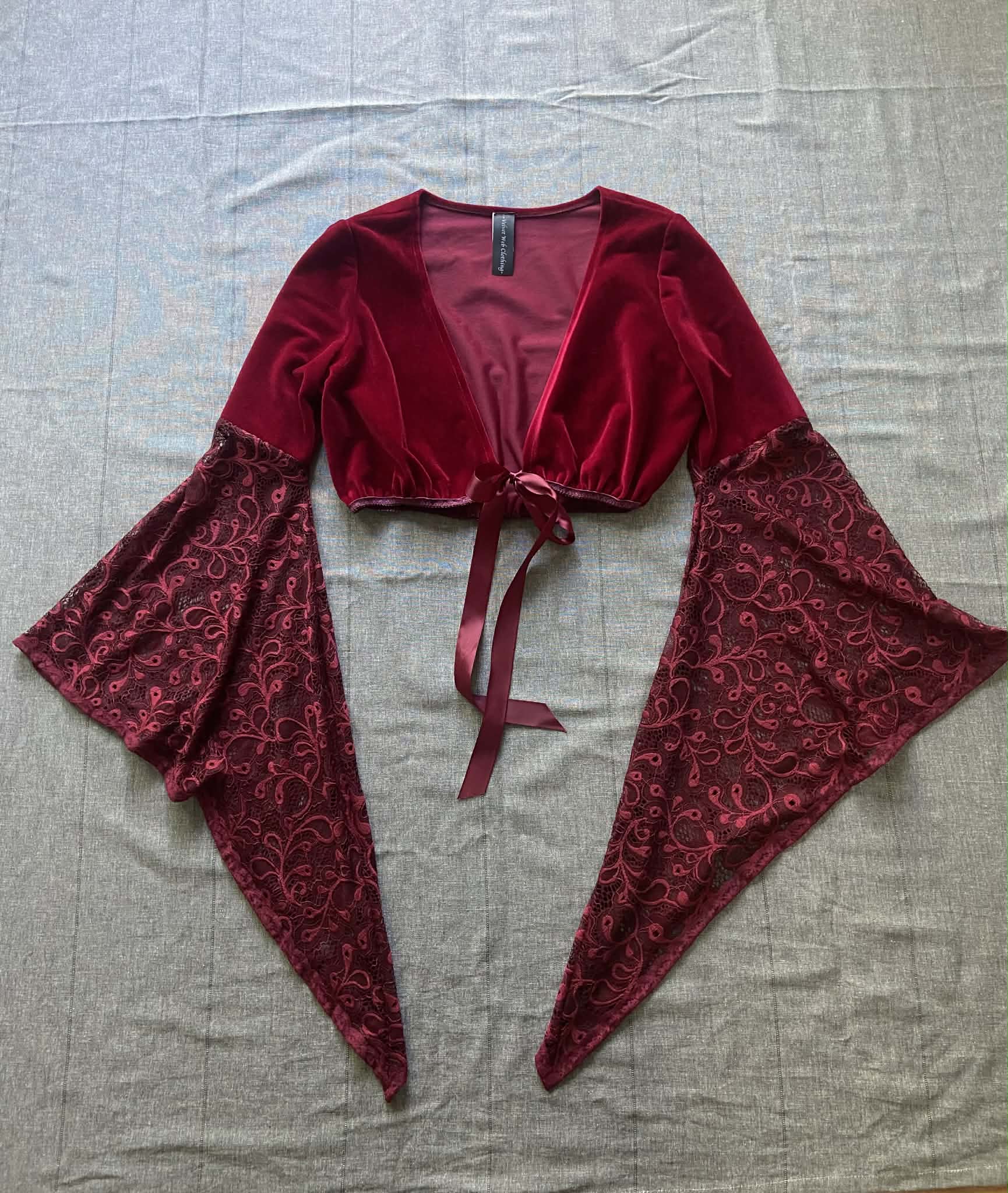 Dahlia Bolero Top - Blood Red (12-14)