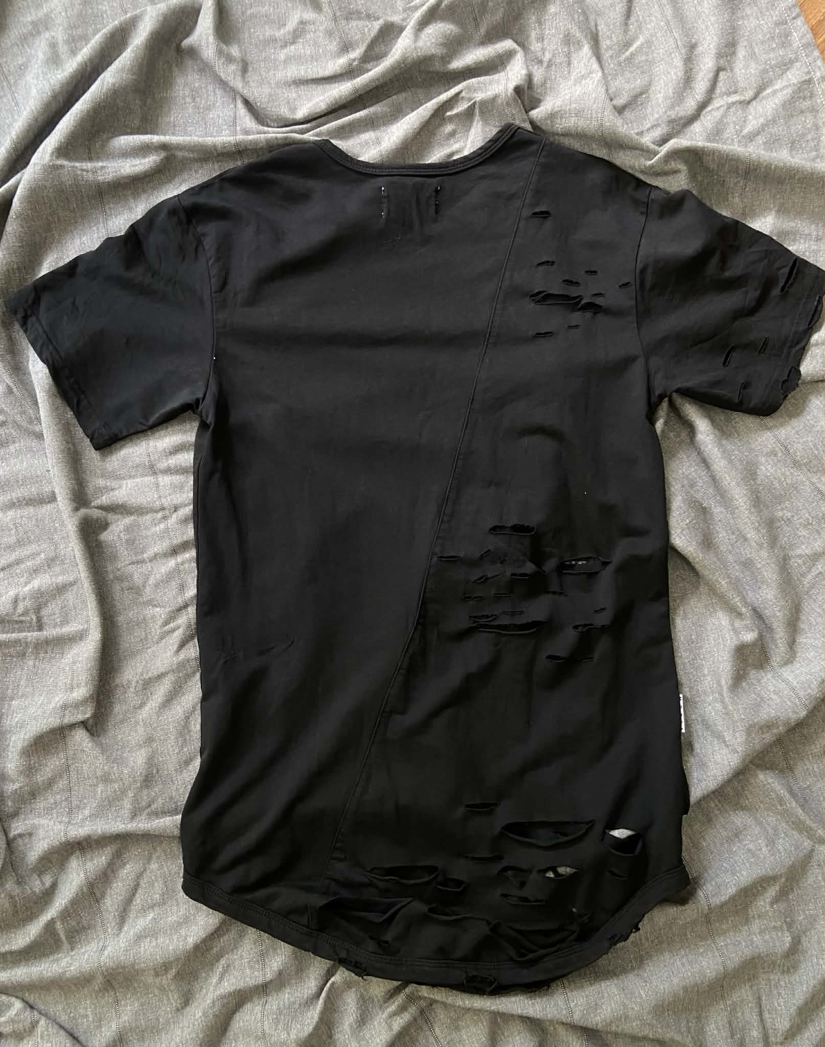 Vintage Black Tshirt with Distressing (Size S)
