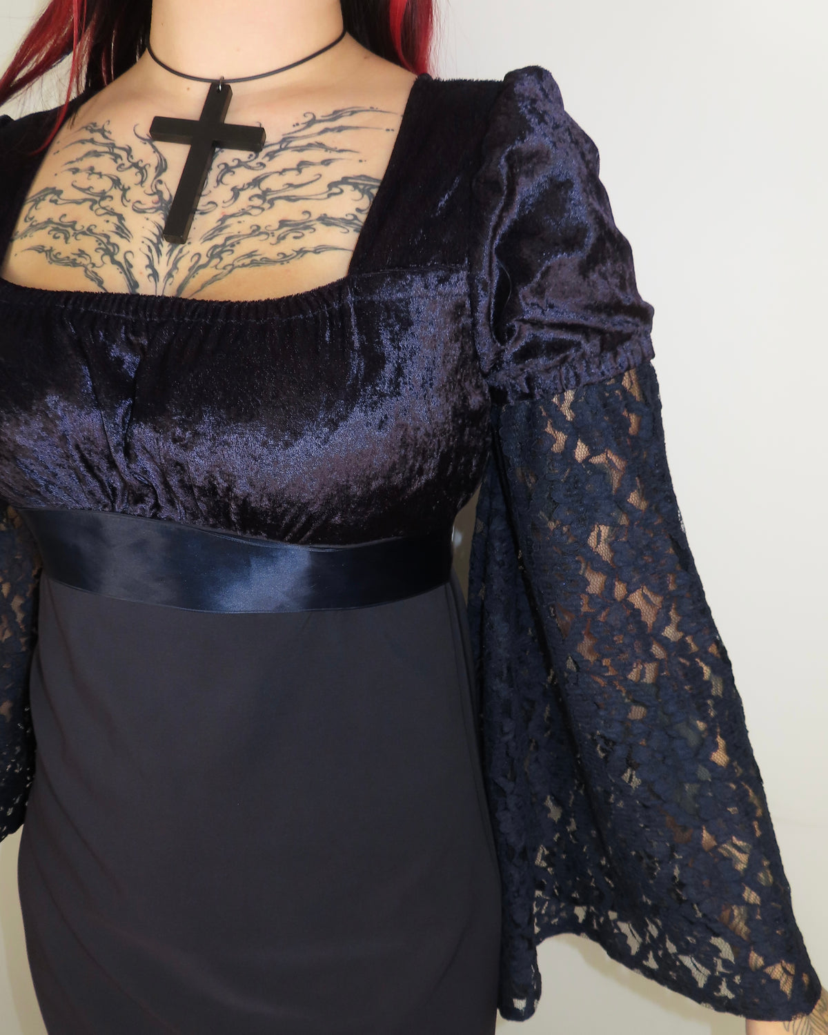 Adeline Dress - Midnight Blue (size 12-14)