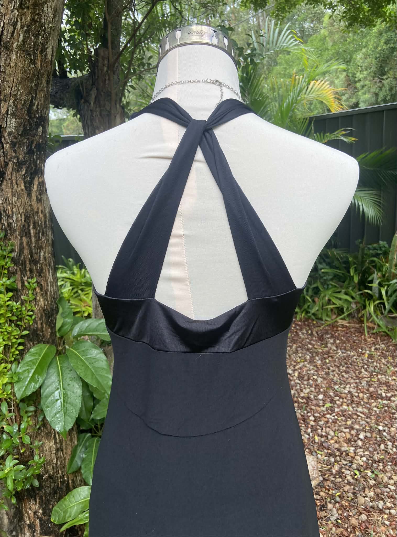 Vintage Jersey Halter Neck Midi Dress (8-10)