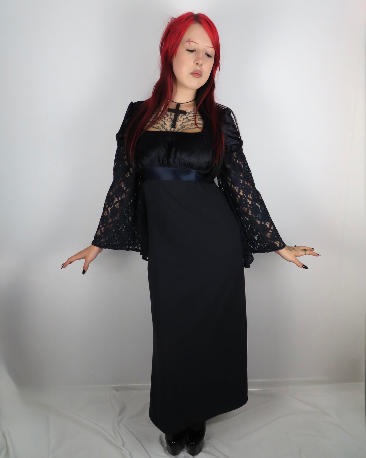 Adeline Dress - Midnight Blue (size 12-14)