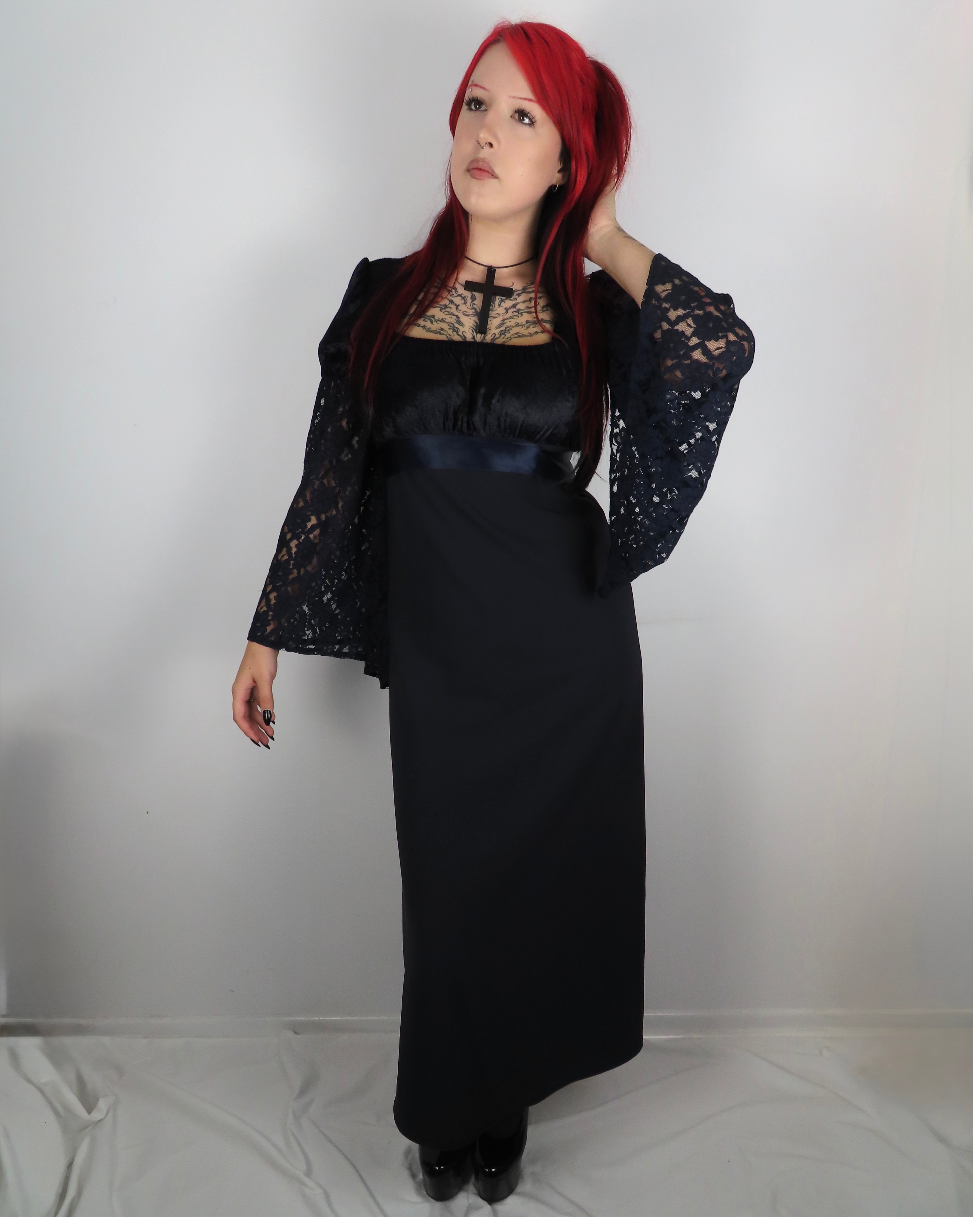 Adeline Dress - Midnight Blue (size 12-14)