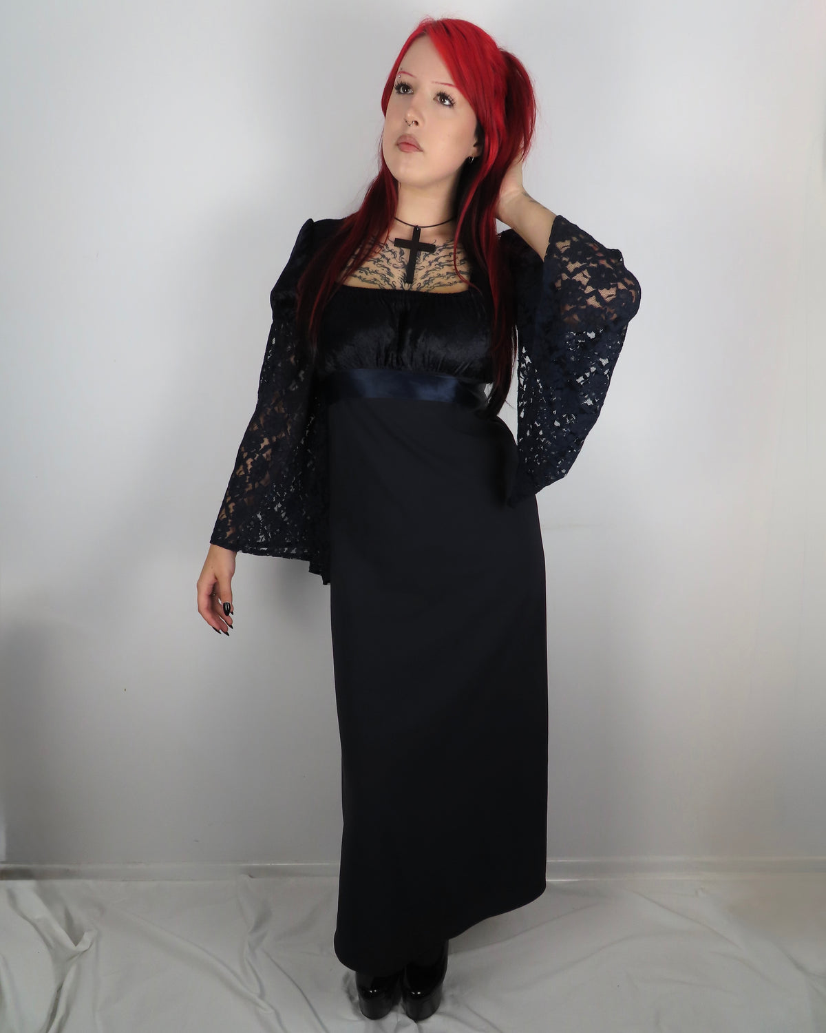 Adeline Dress - Midnight Blue (size 12-14)