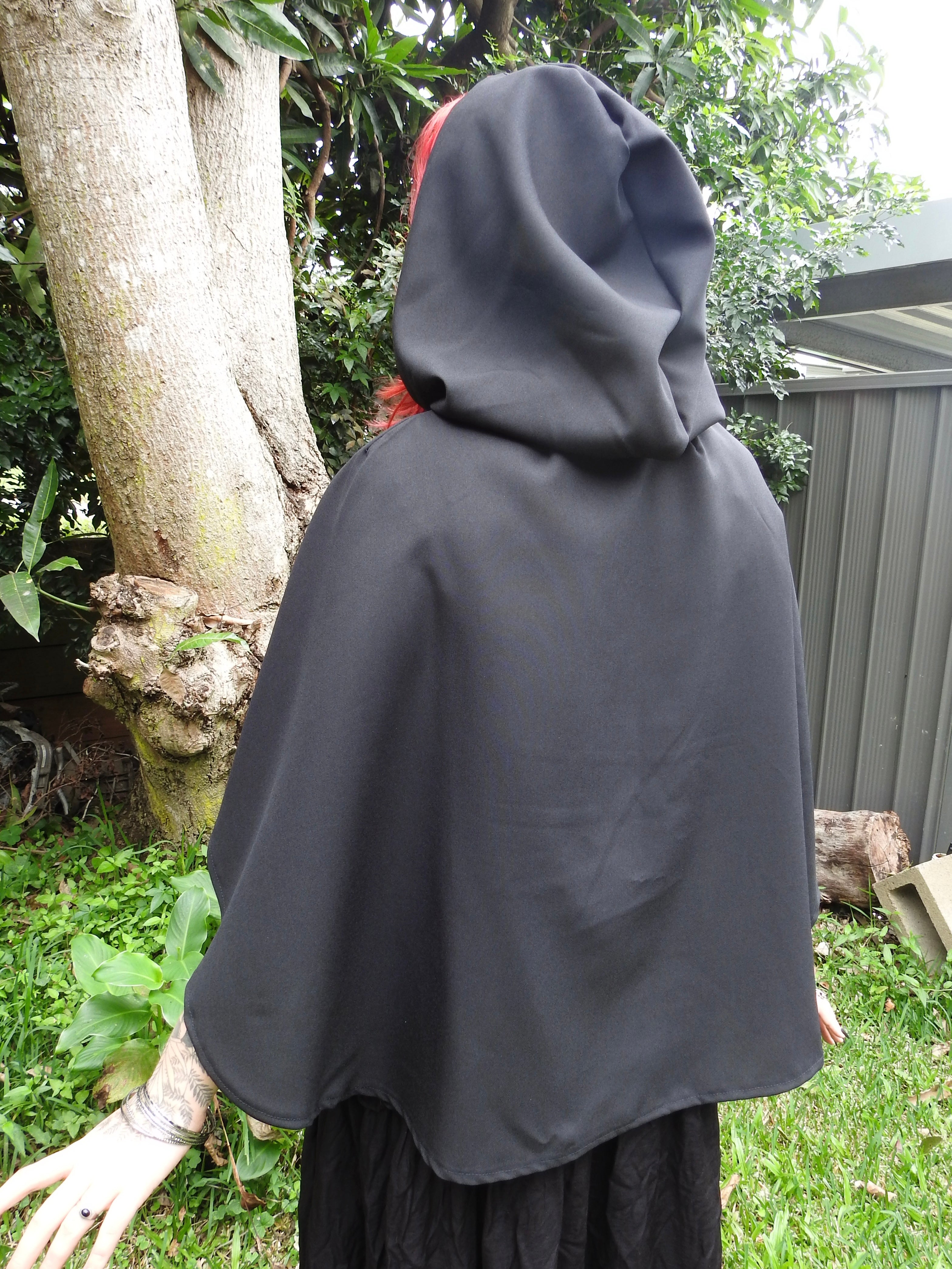 Black Capelet with Hood