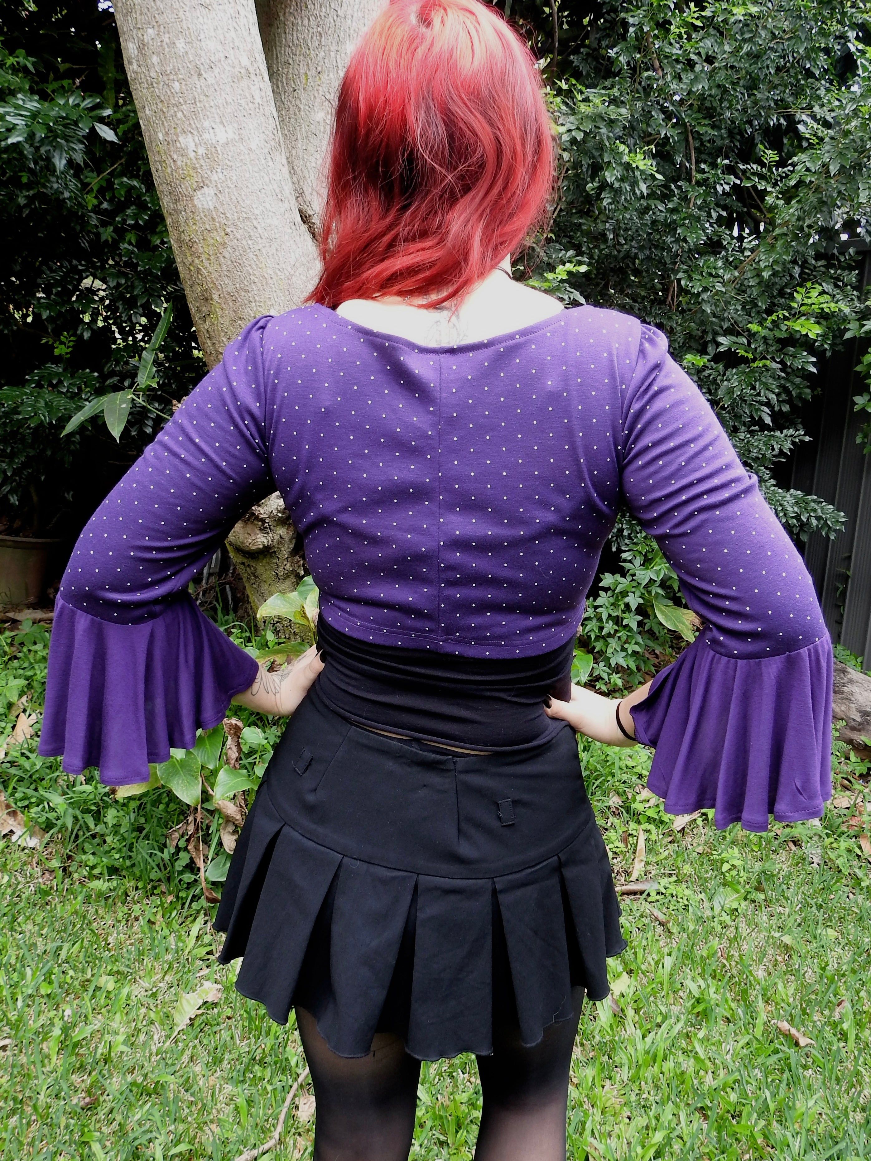 Emily Tie-Front Top - Purple (Size 12)