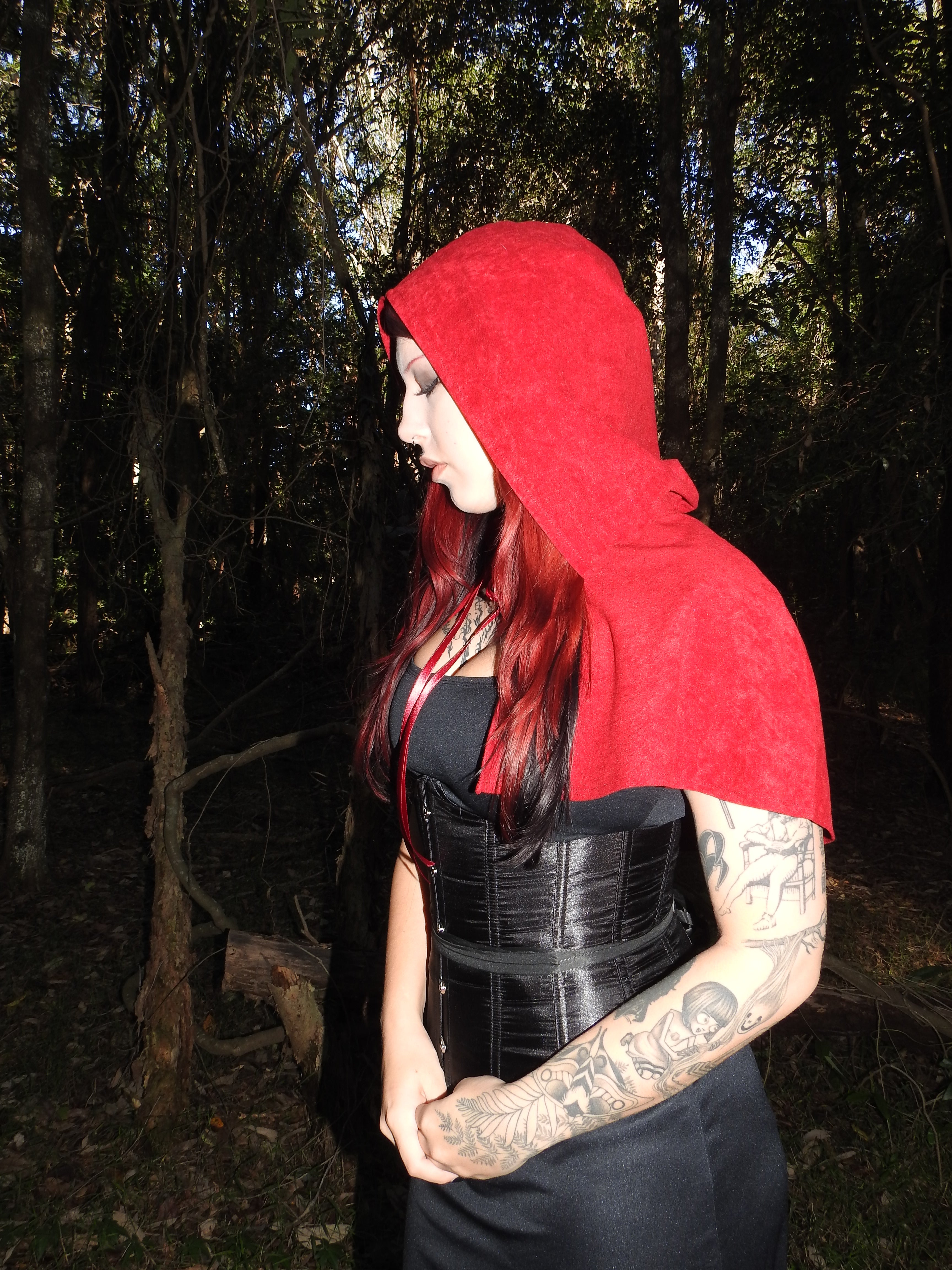 Red Capelet with Hood