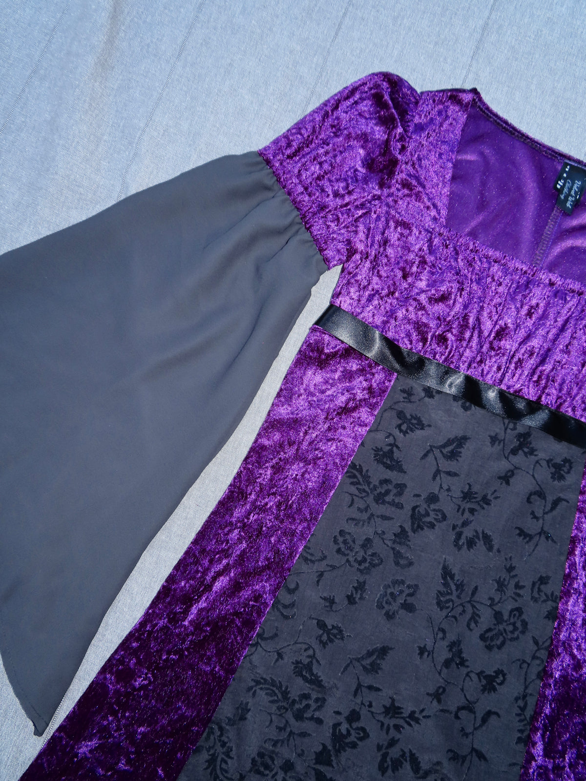 Adeline Dress - Purple Velour (Size 10-12)