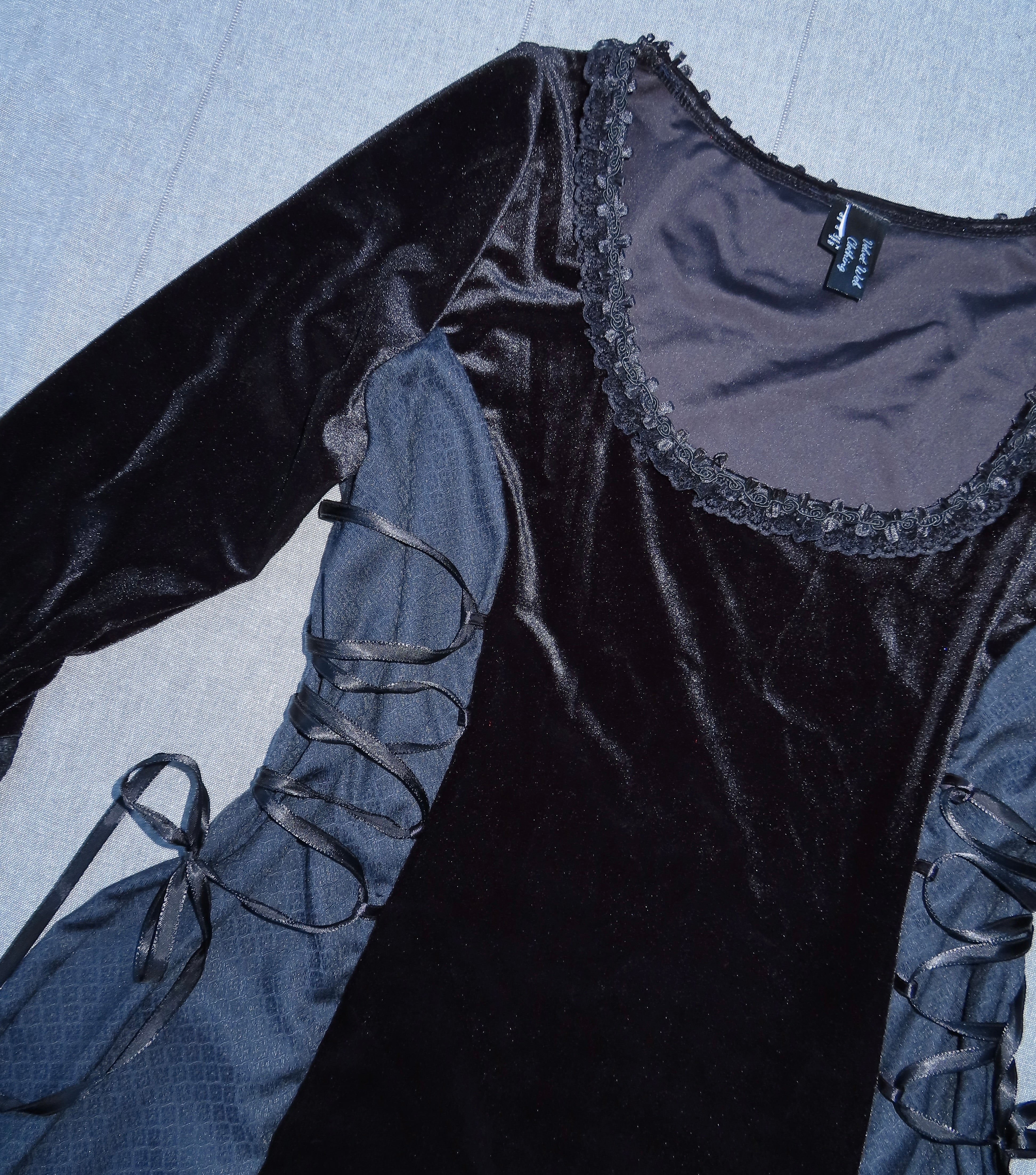 Lenore Dress - Black with Side Lacing (size 12-14)