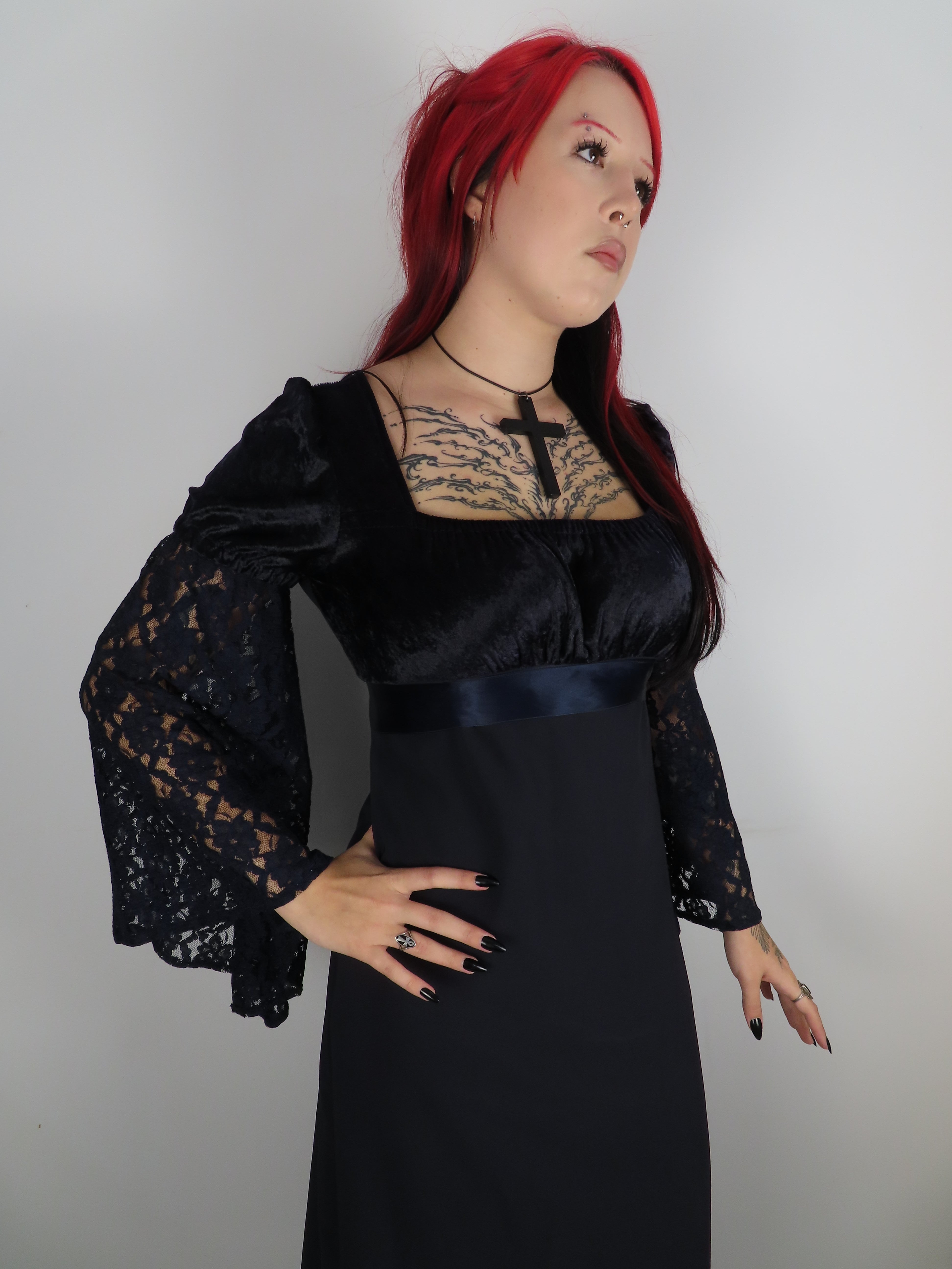 Adeline Dress - Midnight Blue (size 12-14)