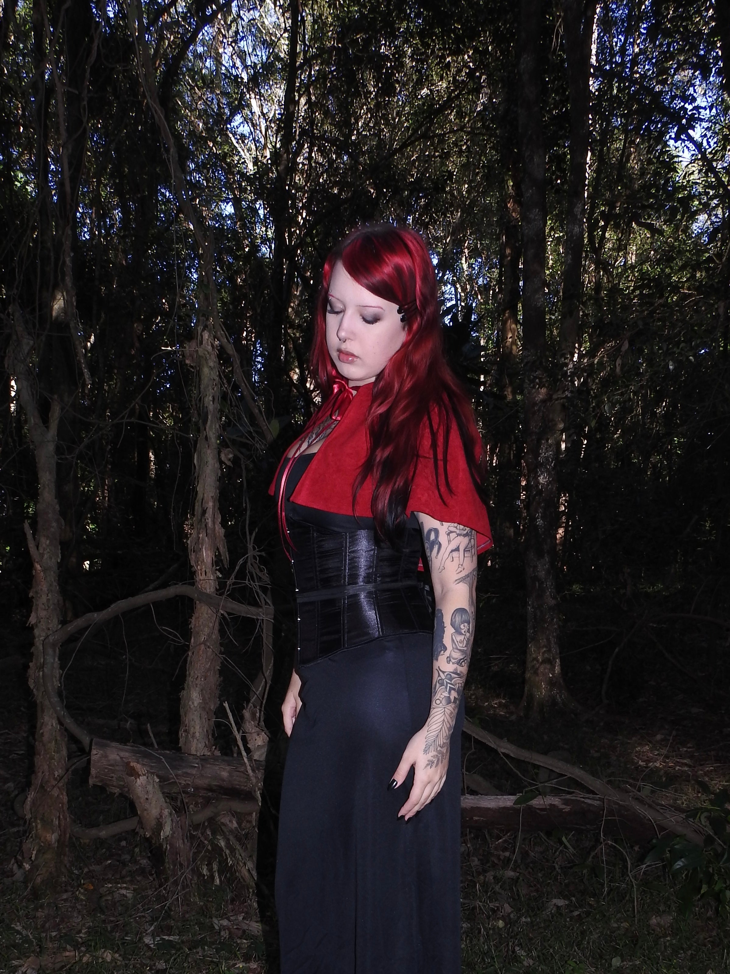 Red Capelet with Hood