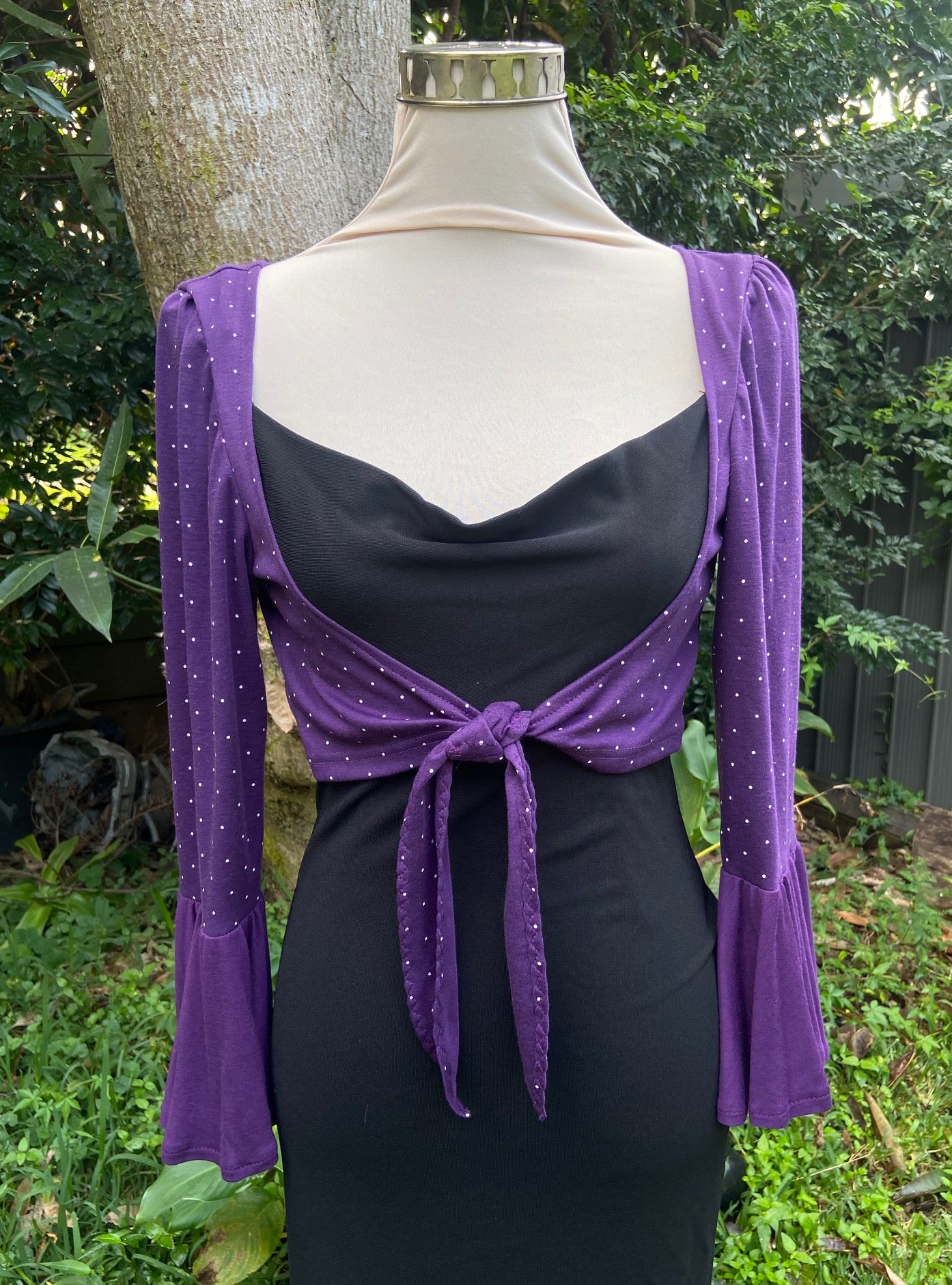 Emily Tie-Front Top - Purple (Size 12)