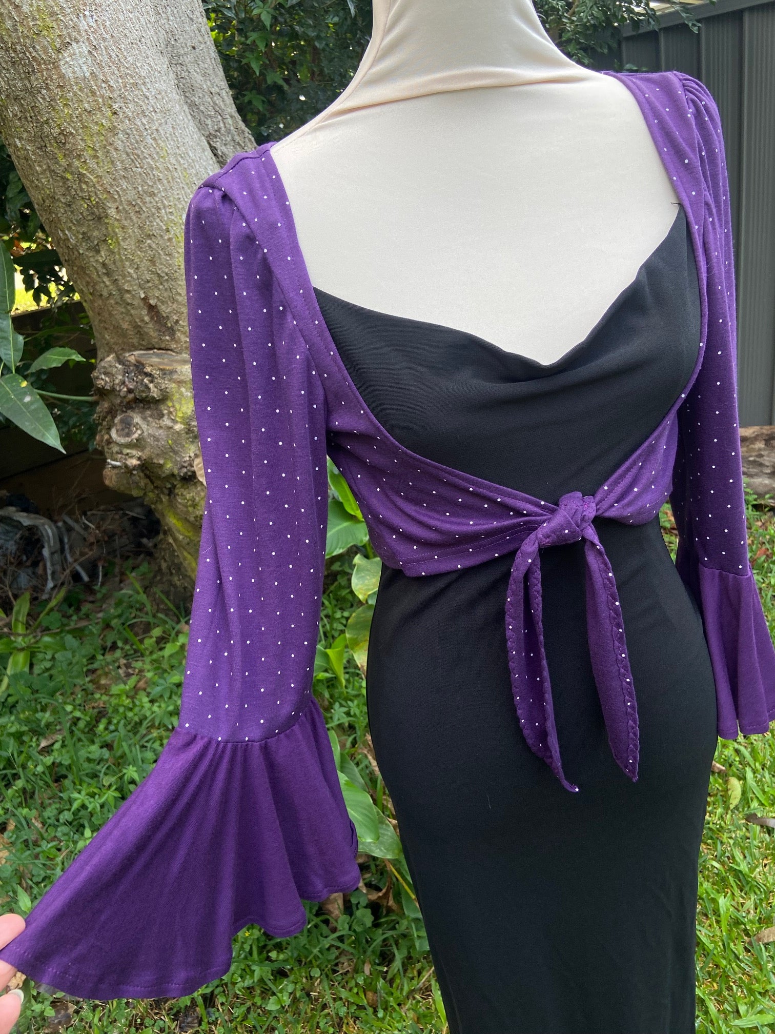 Emily Tie-Front Top - Purple (Size 12)