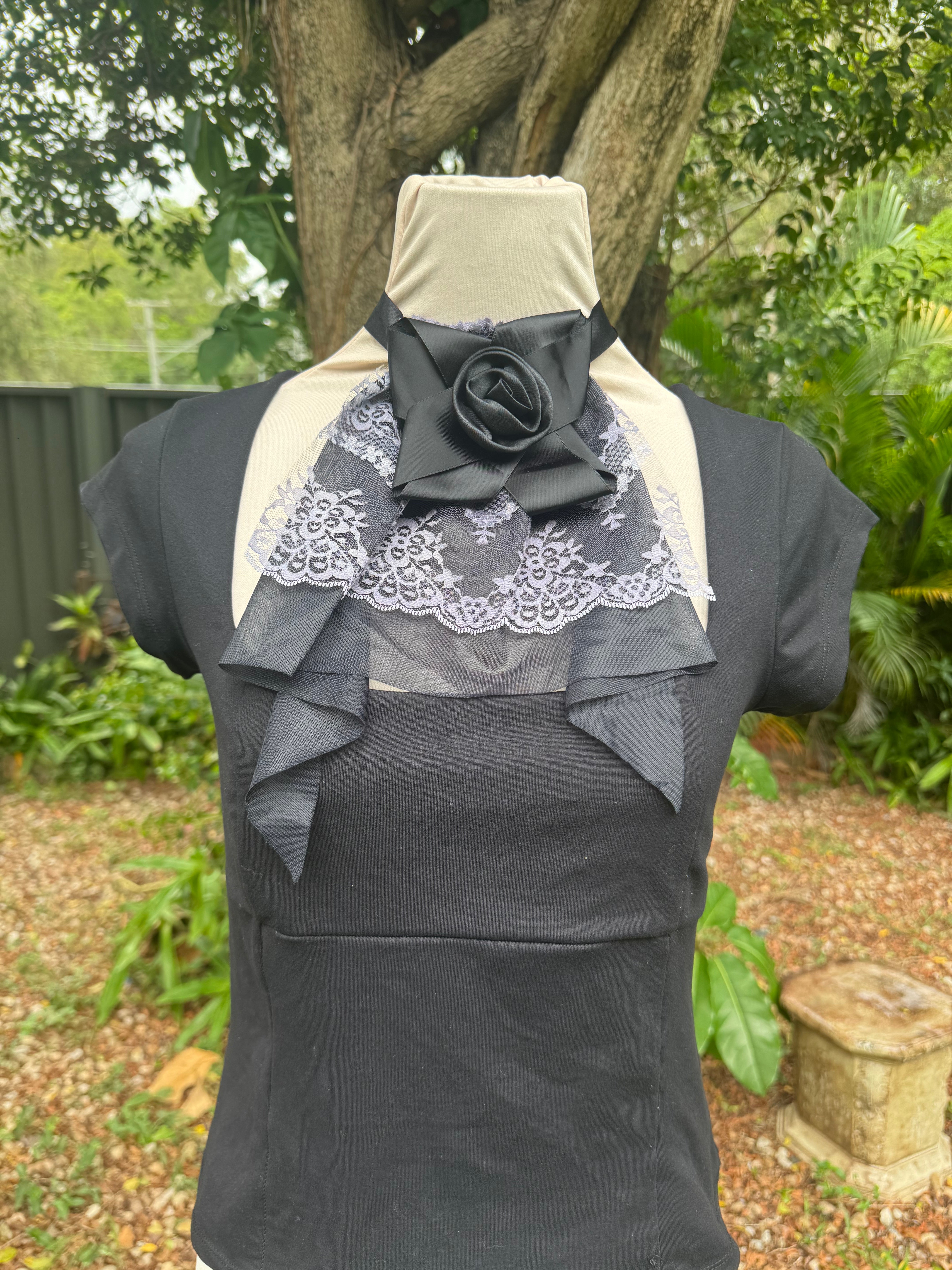 Mourning Bloom Jabot Choker