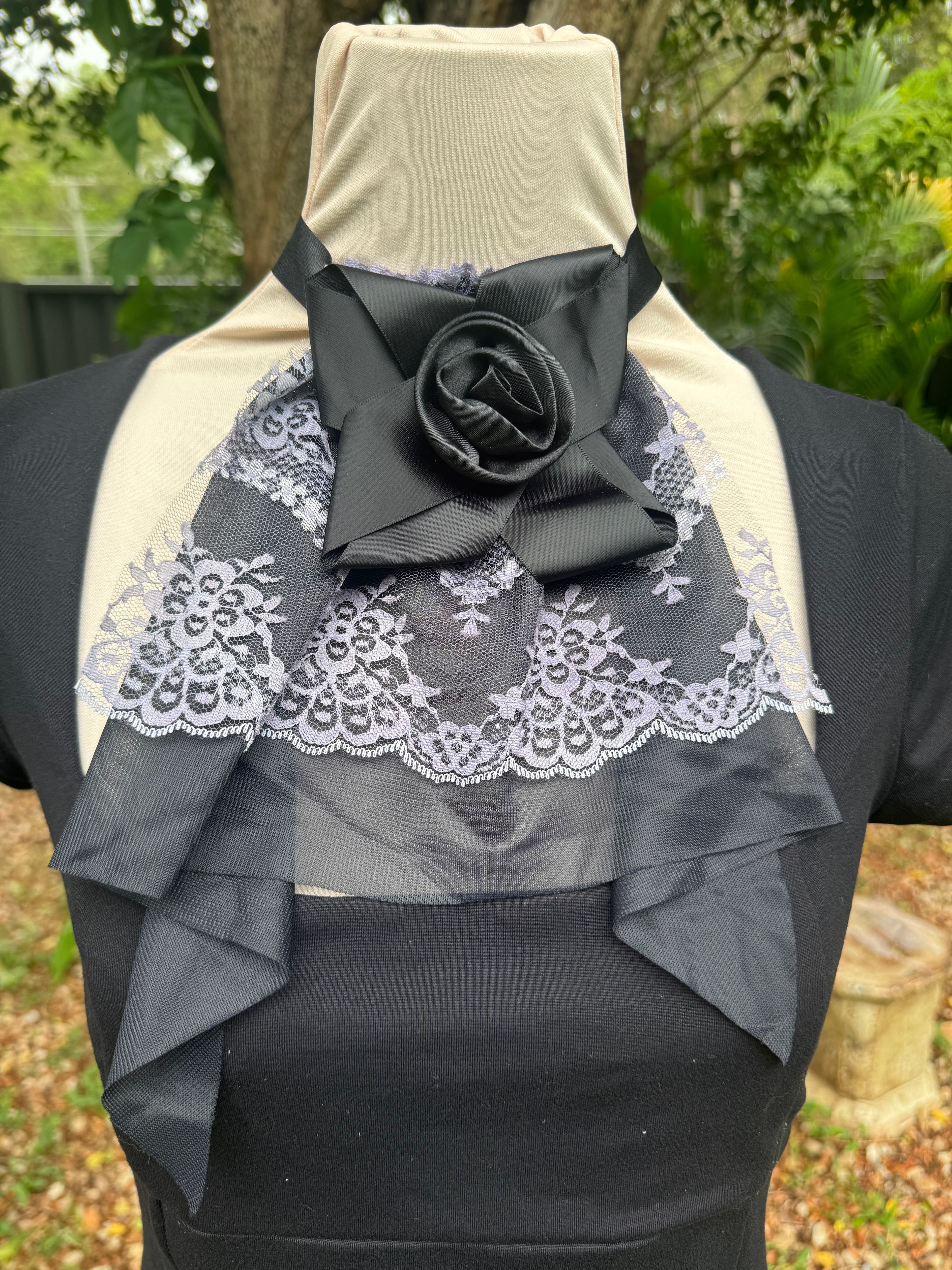 Mourning Bloom Jabot Choker