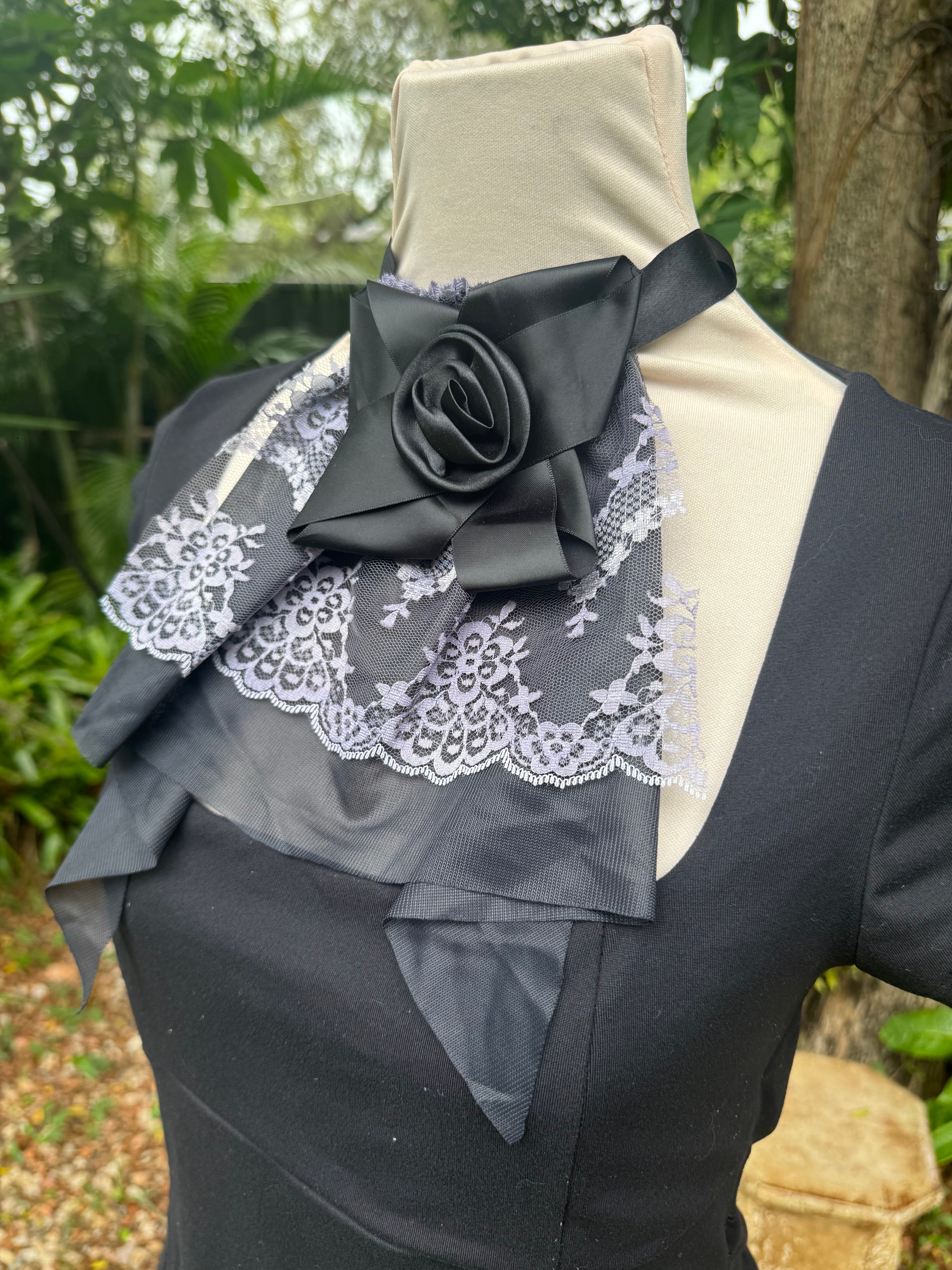 Mourning Bloom Jabot Choker