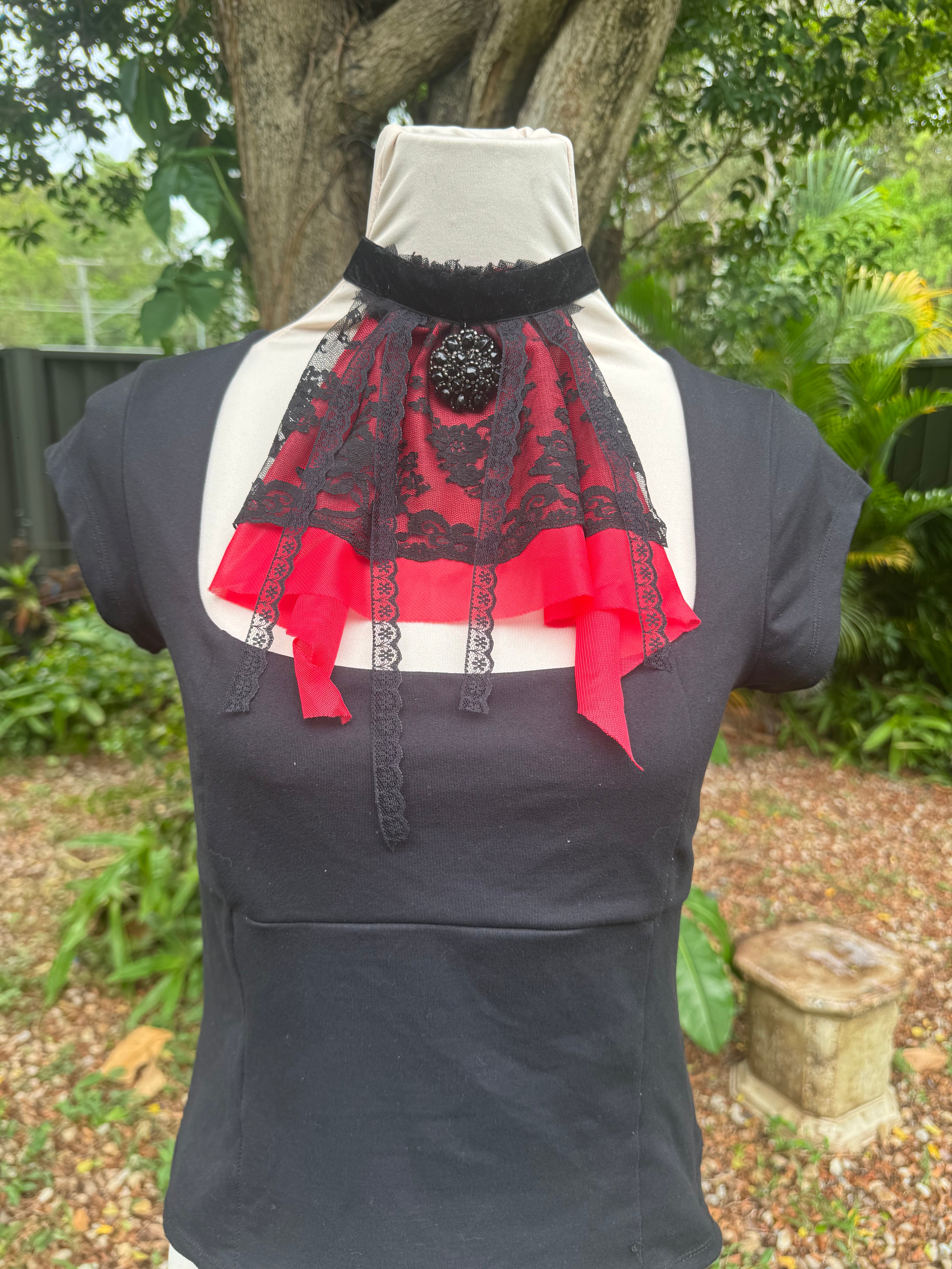 Crimson Devotion Jabot Choker