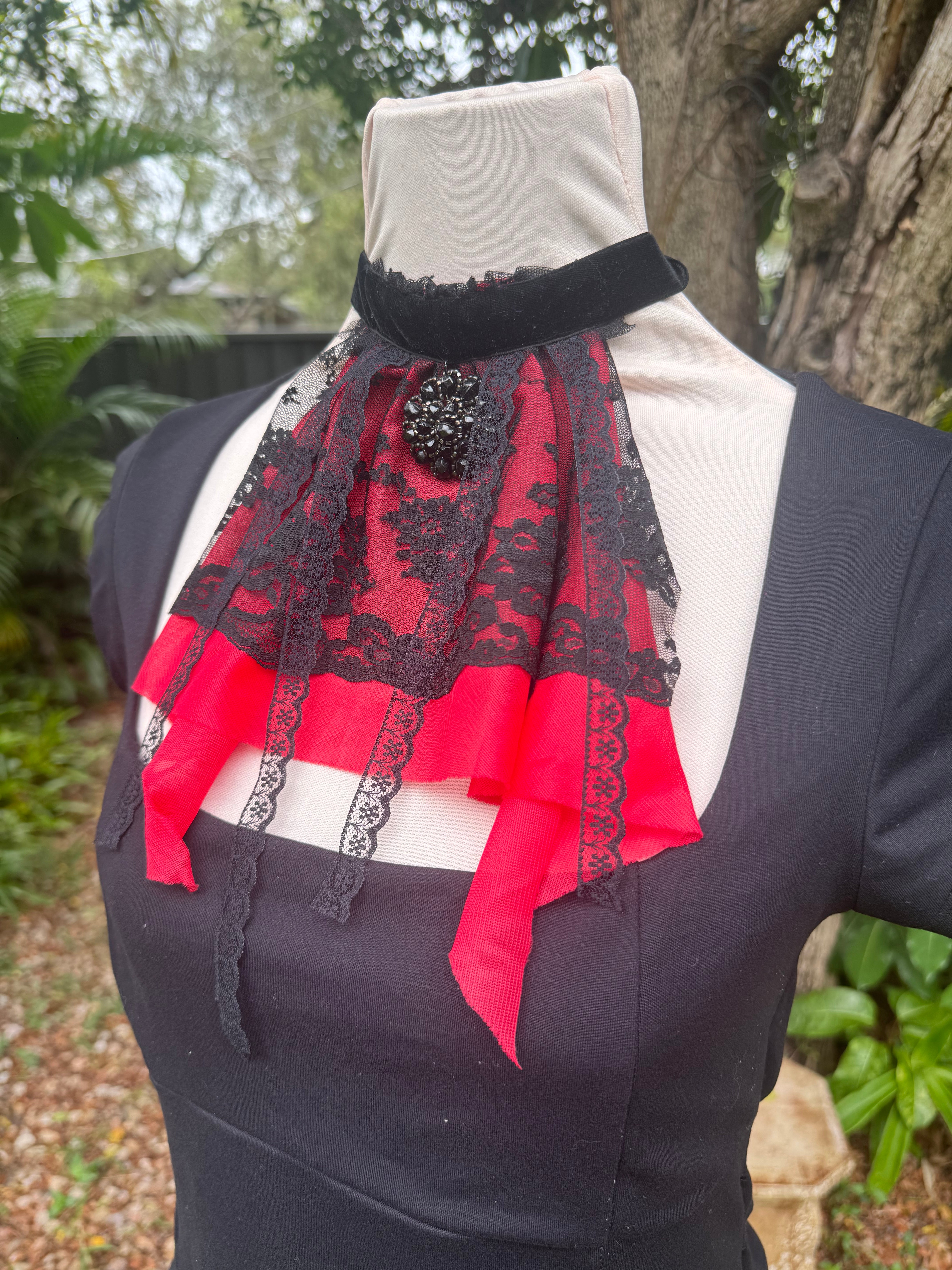 Crimson Devotion Jabot Choker