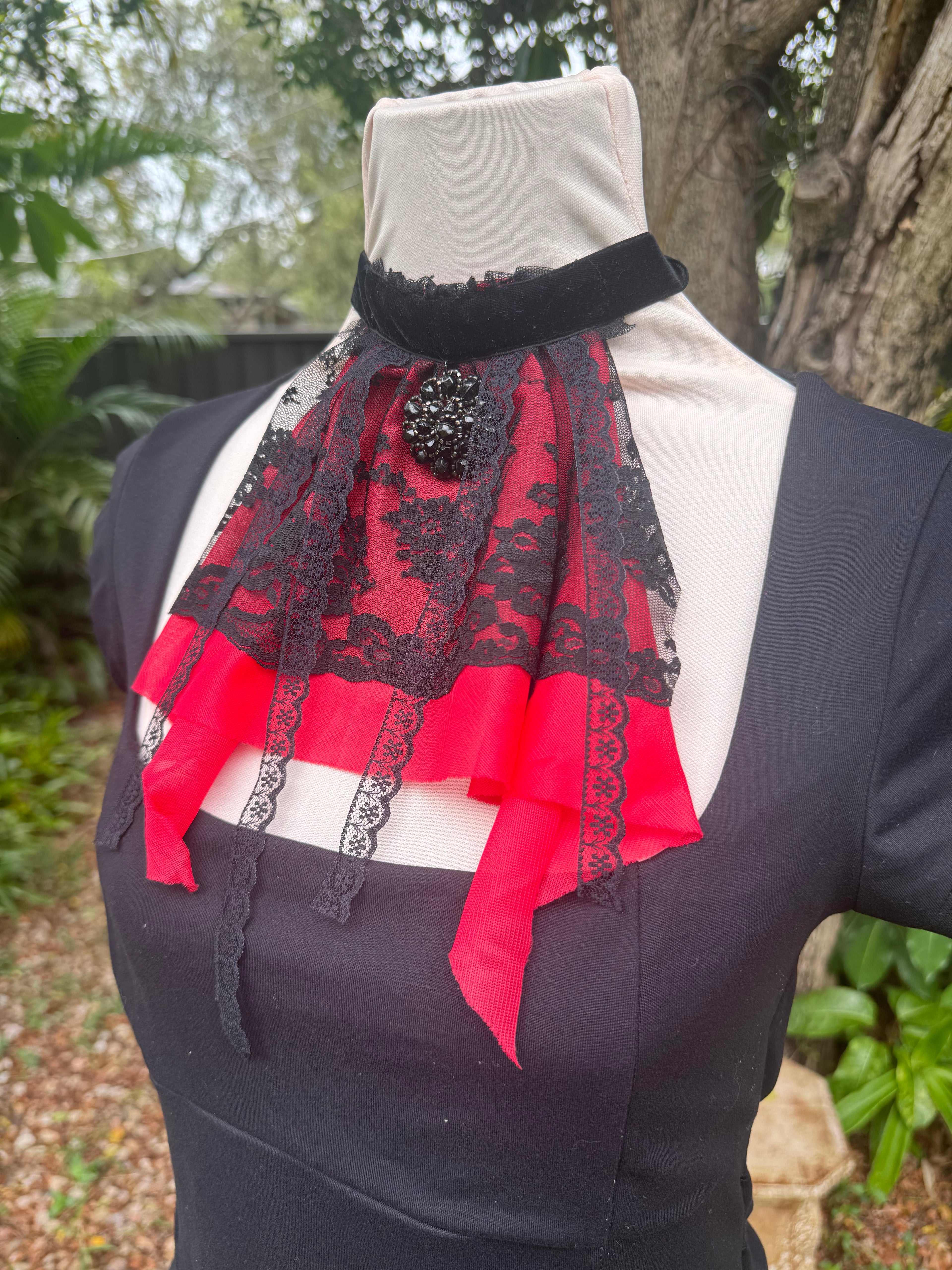 Crimson Devotion Jabot Choker