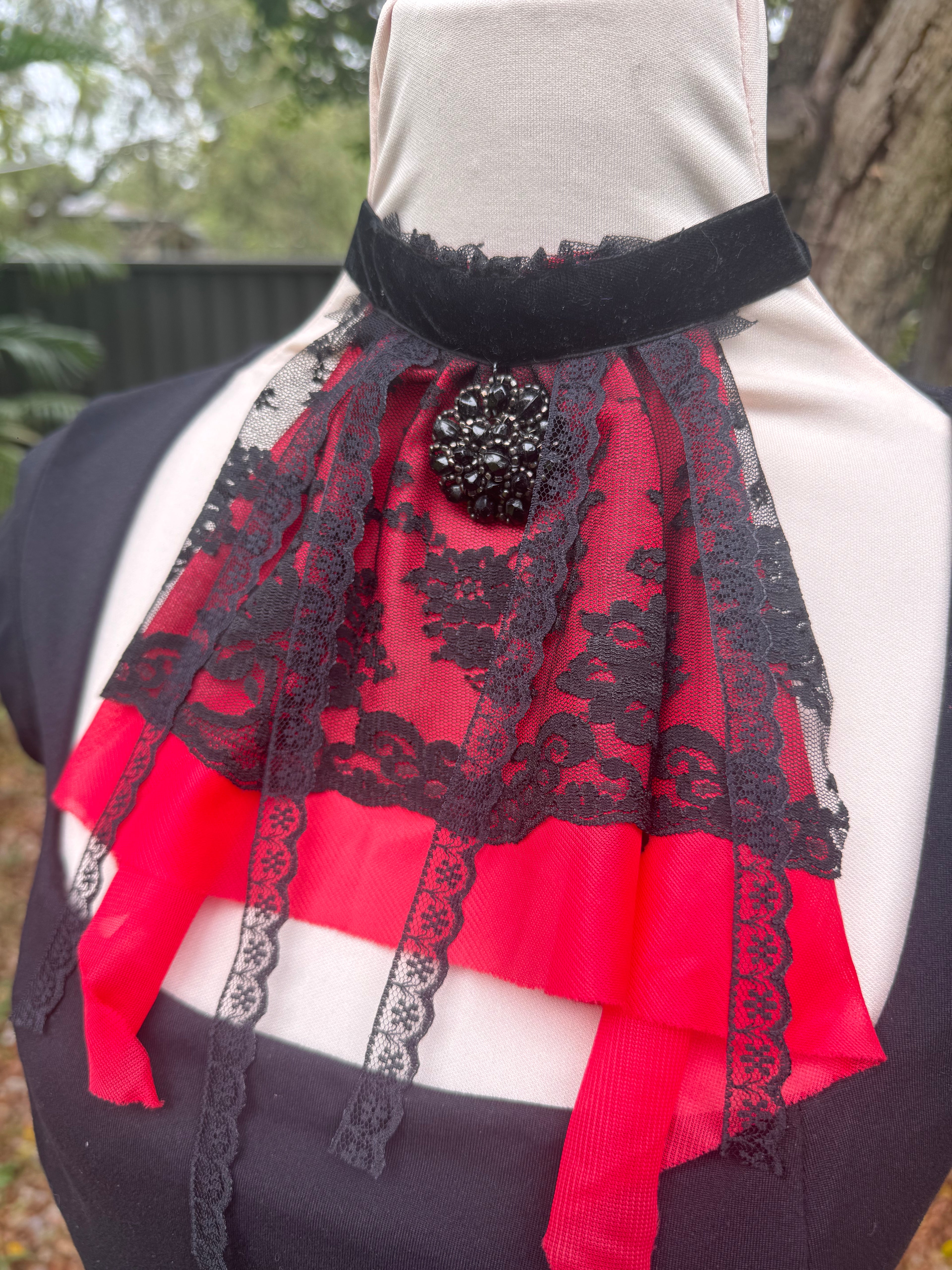 Crimson Devotion Jabot Choker