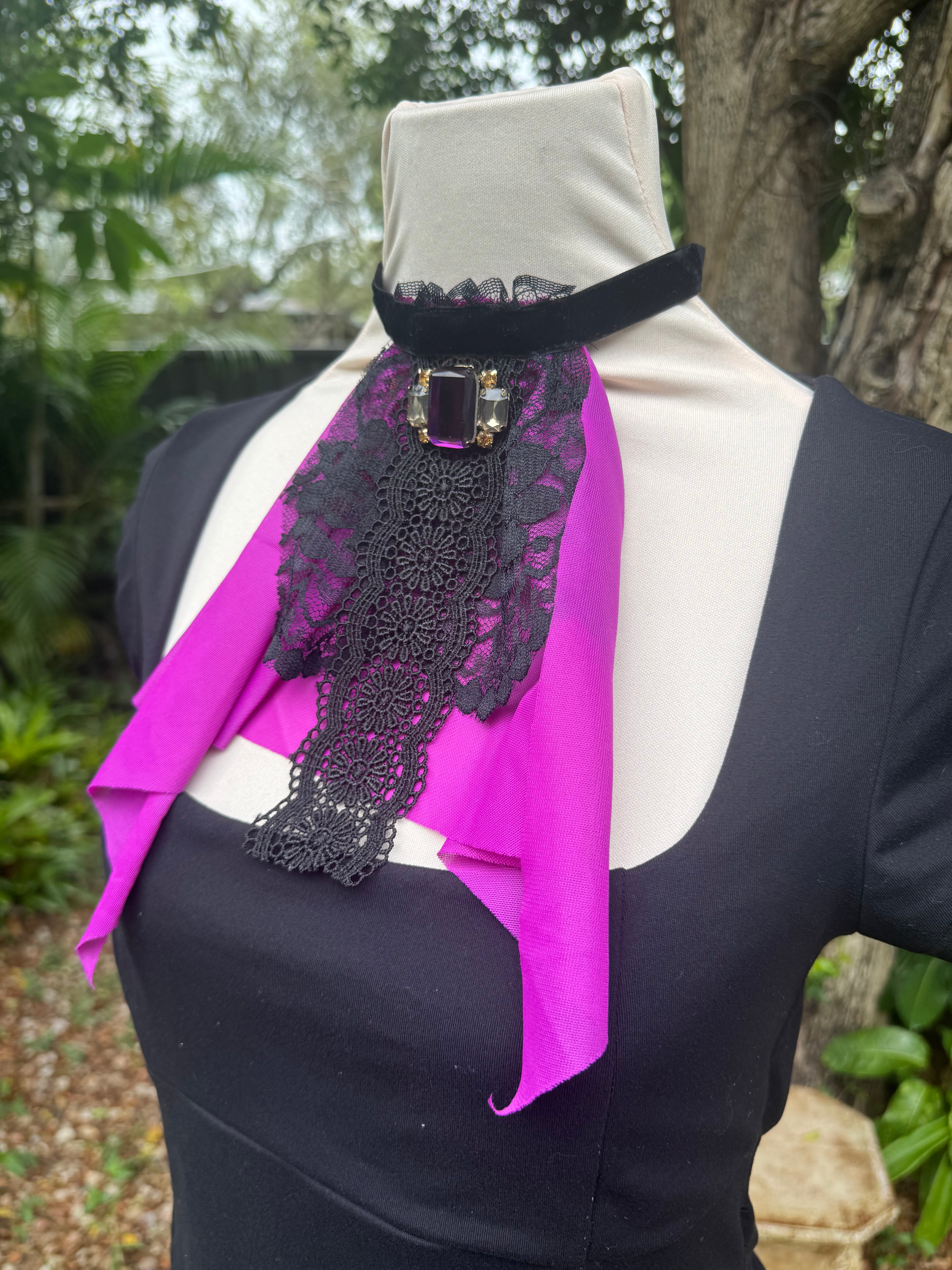 Amethyst Oath Jabot Choker