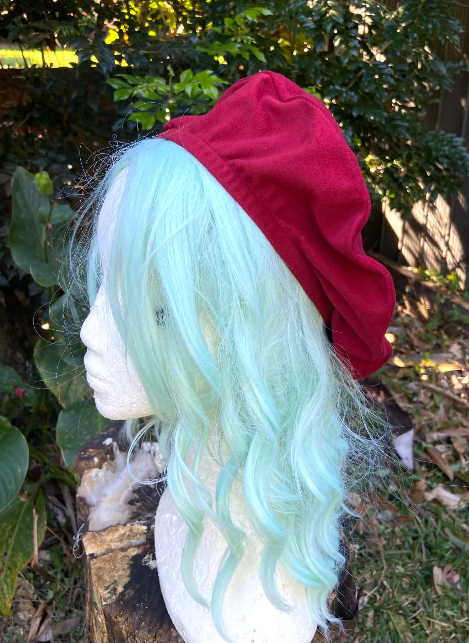 !!SALE!! Beret- Dark Red with Tassel