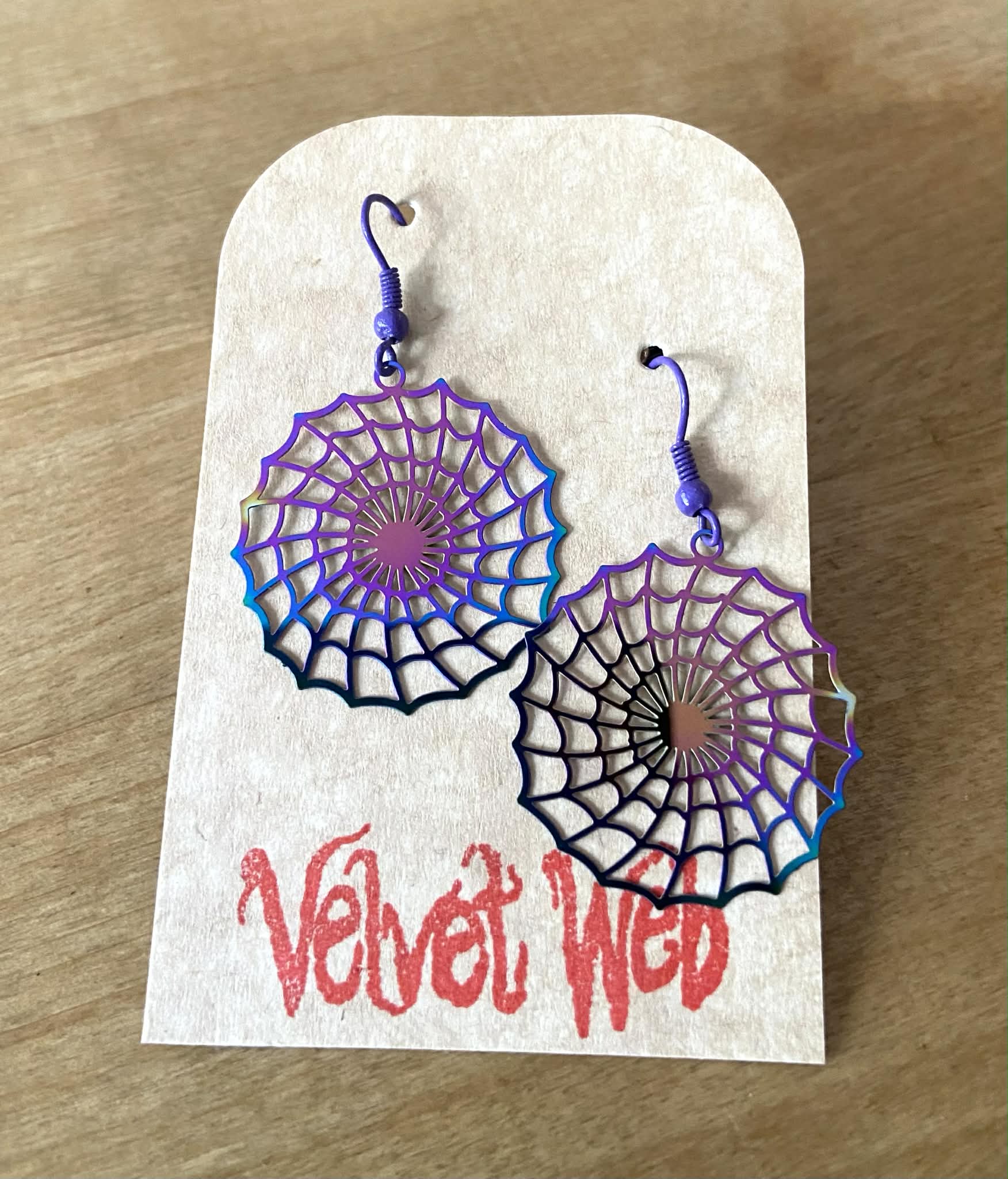 Multicolour Spider Web Earrings