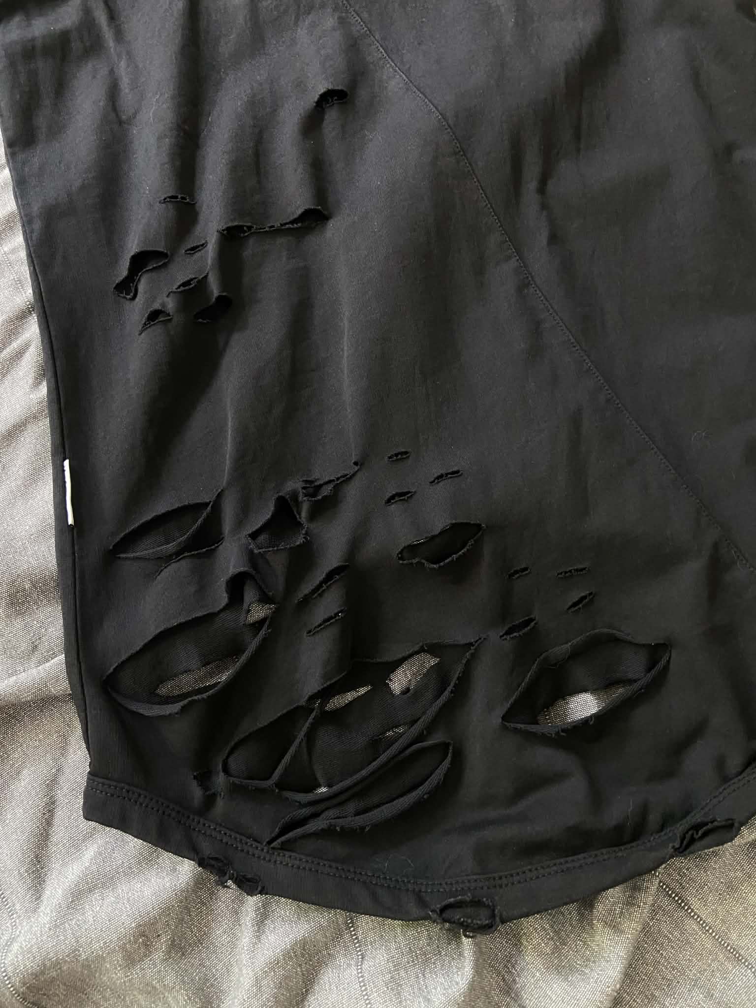 Vintage Black Tshirt with Distressing (Size S)