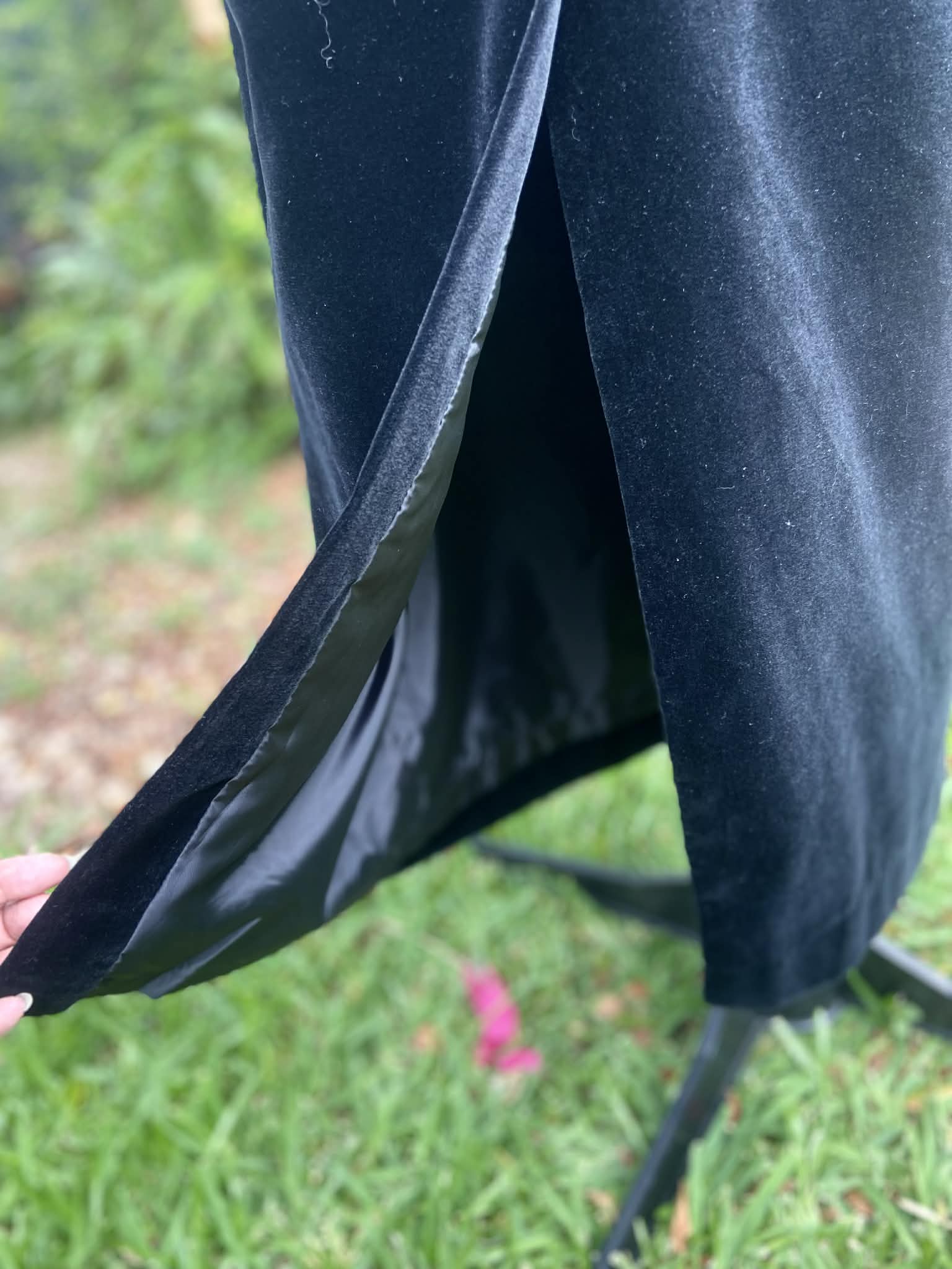 Vintage Velvet Straight Skirt (Size 12)