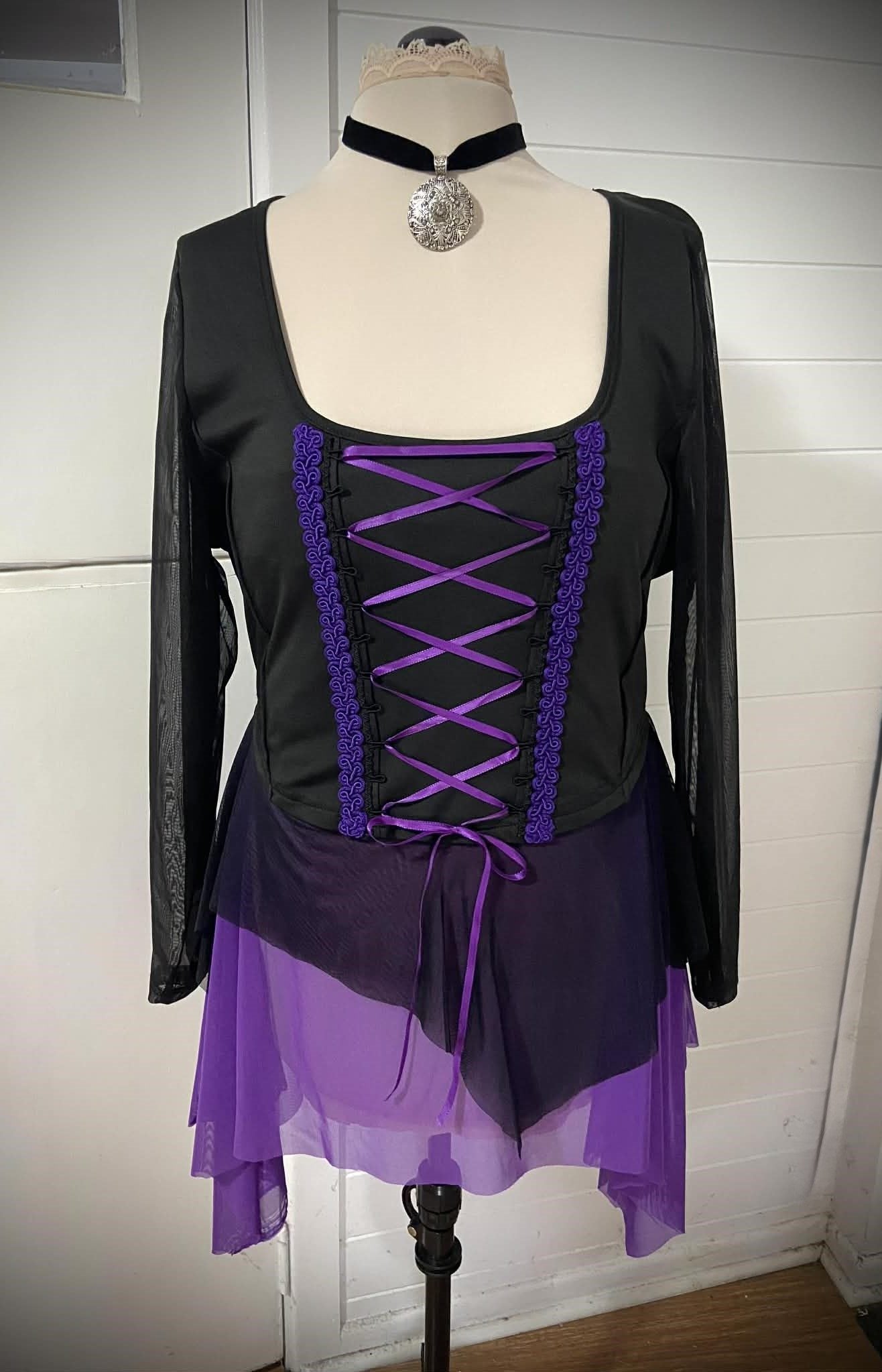 Revamped - Black Top with Hanky Hem (22)