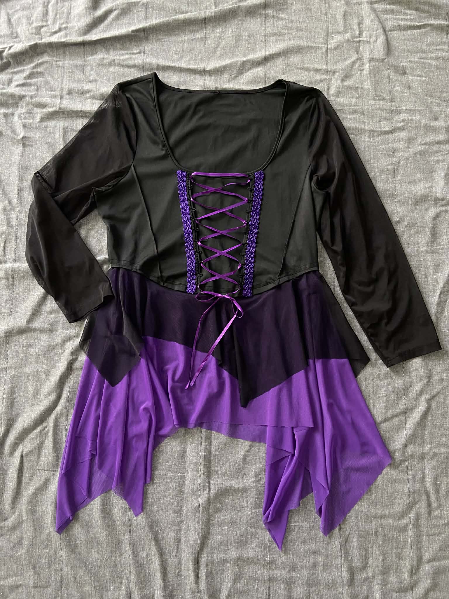 Revamped - Black Top with Hanky Hem (22)